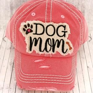 🐾 ladies distressed dog mom hat🐾